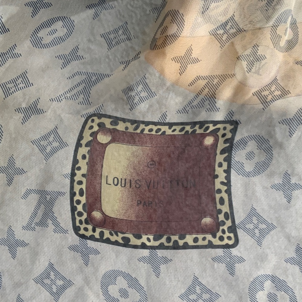 Louis Vuitton Yellow animal print Scarf - Picture 4 of 6